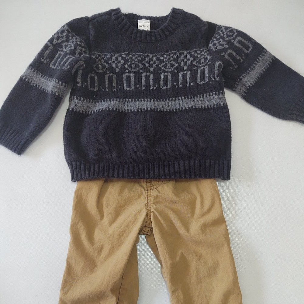 Carters 18 month dress sweater outfit